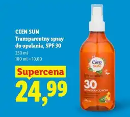 Lidl CIEN SUN Transparentny spray do opalania, SPF 30 oferta