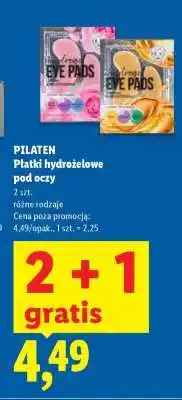 Lidl PILATEN Płatki hydrożelowe pod oczy oferta