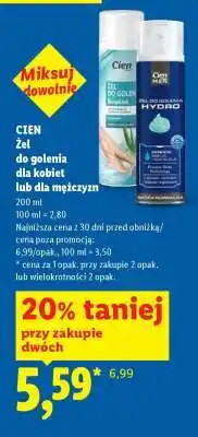 Lidl Cien Żel do golenia oferta