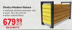 Makro Donica Modern Natura materiał: drewno sosnowe, stal wym. 70 x 41 x 63 cm kolor: nature/black oferta