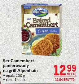 Makro Ser Camembert panierowany na grill Alpenhain oferta