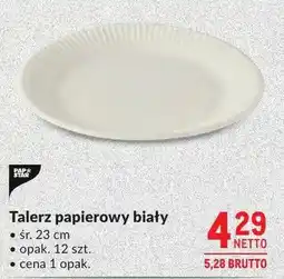 Makro Talerz papierowy biały oferta