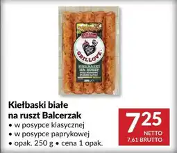Makro Kiełbaski białe na ruszt Balcerzak w posypce klasycznej/paprykowej oferta