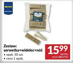 Makro Zestaw: serwetka+widelec+nóż oferta