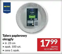 Makro Talerz papierowy okrągły oferta