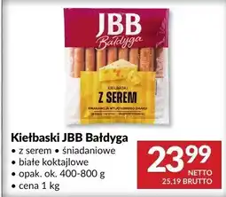 Makro Kiełbaski JBB Bałdyga z serem + śniadaniowe białe koktajlowe oferta