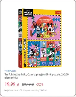Smyk Trefl, Myszka Miki, Czas z przyjaciółmi, puzzle, 2x200 elementów oferta