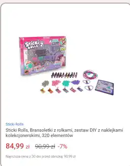 Smyk Sticki Rolls, Bransoletki z rolkami, zestaw DIY z naklejkami kolekcjonerskimi, 320 elementów oferta