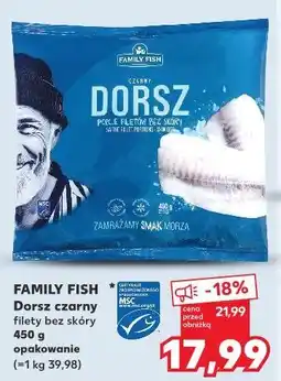 Kaufland Dorsz czarny filety bez skóry FAMILY FISH 450 g opakowanie oferta