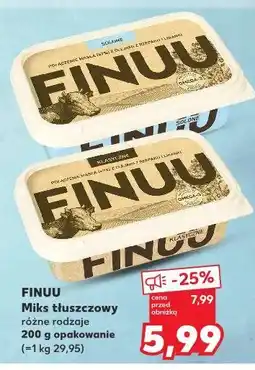 Kaufland Miks tłuszczowy różne rodzaje 200 g opakowanie FINUU oferta