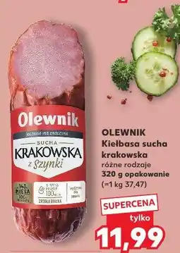 Kaufland OLEWNIK Kiełbasa sucha krakowska różne rodzaje 320 g opakowanie oferta