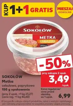 Kaufland SOKOŁÓW Metka cebulowa, paprykowa 150 g opakowanie oferta