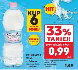 Kaufland PRIMAVERA Woda źródlana różne rodzaje 1 l butelka oferta