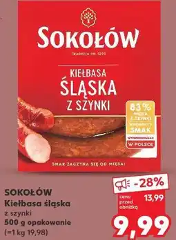 Kaufland SOKOŁÓW Kiełbasa śląska z szynki 500 g opakowanie oferta