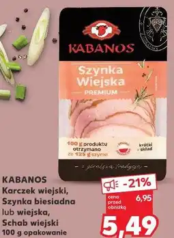 Kaufland KABANOS Karczek wiejski, Szynka biesiadna lub wiejska, Schab wiejski 100 g opakowanie oferta