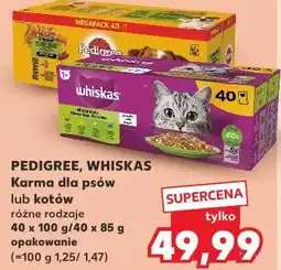 Kaufland PEDIGREE, WHISKAS Karma dla psów lub kotów różne rodzaje oferta