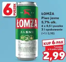 Kaufland ŁOMŻA Piwo jasne 5,7% alk. 6 x 0,5 l puszka oferta