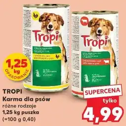 Kaufland TROPI Karma dla psów różne rodzaje oferta