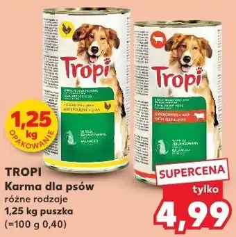 Kaufland TROPI Karma dla psów różne rodzaje oferta