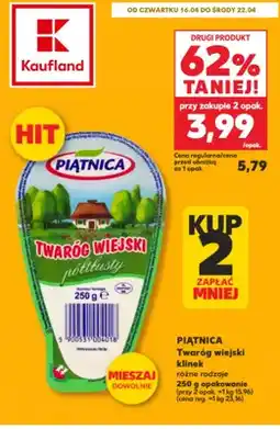Kaufland Twaróg wiejski klinek półtłusty różne rodzaje oferta