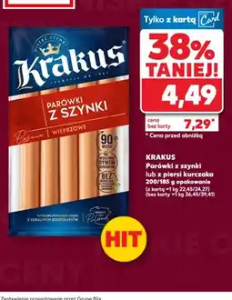 Kaufland Parówki z szynki oferta