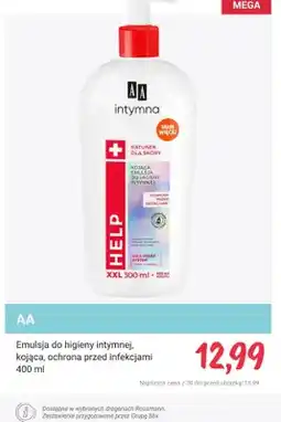 Rossmann Emulsja do higieny intymnej, kojąca, ochrona przed infekcjami oferta