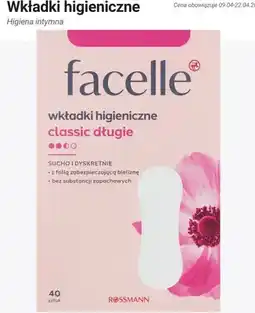 Rossmann Wkładki higieniczne classic długie oferta