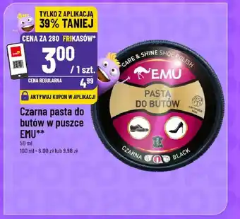 Polomarket Czarna pasta do butów w puszce emu oferta