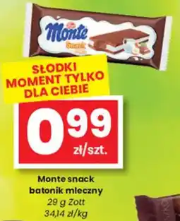EMMA market Monte snack batonik mleczny Zott oferta