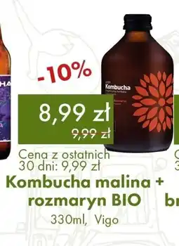 Organic Farma Zdrowia Kombucha malina + rozmaryn BIO, Vigo oferta