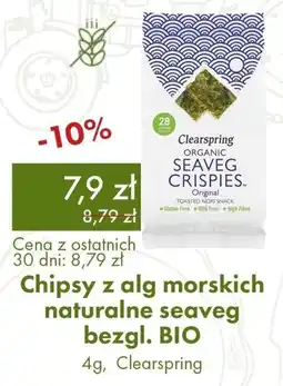 Organic Farma Zdrowia Chipsy z alg morskich naturalne seaveg bezgl. BIO, Clearspring. oferta