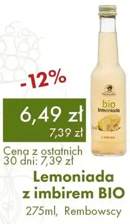 Organic Farma Zdrowia Lemoniada z imbirem BIO, Rembowscy oferta
