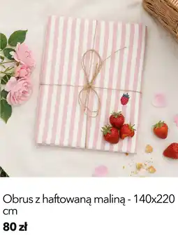 Flying Tiger Obrus z haftowaną maliną - 140x220 cm oferta