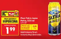 Biedronka Piwo Tatra Jasne Pełne oferta