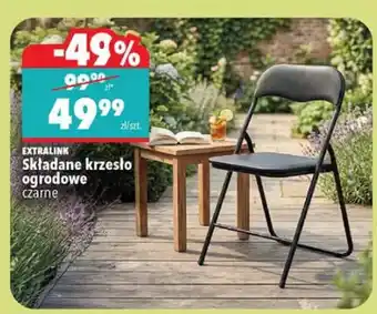 Składane krzesło ogrodowe czarne