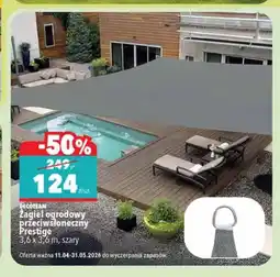 Biedronka Żagiel ogrodowy przeciwsłoneczny Prestige 3,6 x 3,6 m, szary oferta