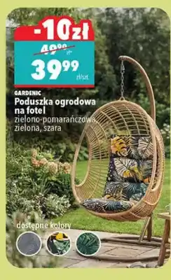 Biedronka Poduszka ogrodowa na fotel zielono-pomarańczowa, zielona, szara oferta