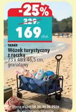 Biedronka Wózek turystyczny z rączką 73 x 49 x 46,5 cm, granatowy oferta