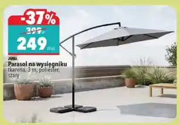 Biedronka Parasol na wysięgniku tkanina, 3m, poliester, szary oferta