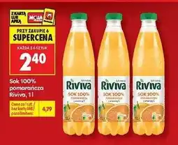 Biedronka Sok 100% pomarańcza Riviva, 1 l oferta
