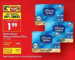 Biedronka Masło Ekstra Mleczna Dolina 200 g oferta