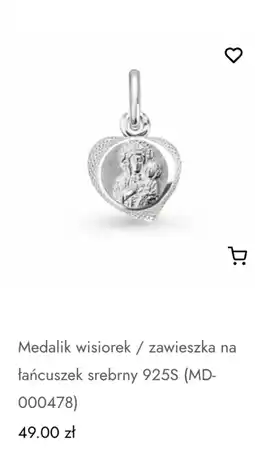 Briju Medalik wisiorek / zawieszka na łańcuszek srebrny 925S Komunia oferta
