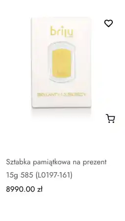 Briju Sztabka pamiątkowa na prezent Komunia oferta
