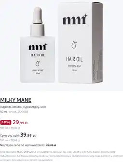 Rossmann Olejek do włosów, wygładzający, lekki MILKY MANE oferta