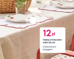 Pepco Talerz z motywem wiśni 20 cm z falowanym brzegiem oferta