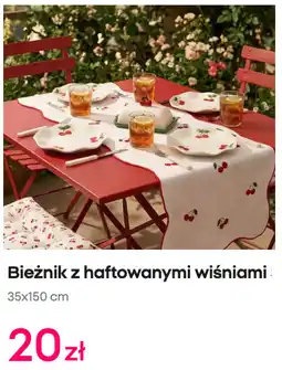 Pepco Bieżnik z haftowanymi wiśniami oferta
