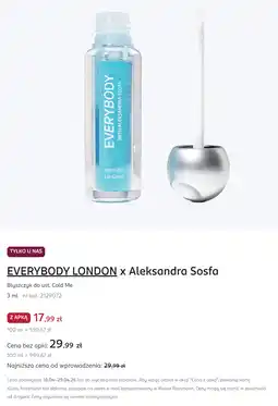 Rossmann EVERYBODY LONDON x Aleksandra Sosfa Błyszczyk do ust, Cold Me oferta