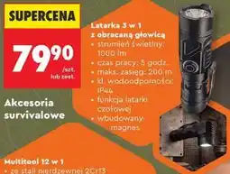 Biedronka WILD TREK Akcesoria survivalowe Latarka 3 w 1 z obracaną głowicą oferta