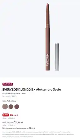 Rossmann EVERYBODY LONDON x Aleksandra Sosfa Konturówka do ust, Perfect Nude oferta