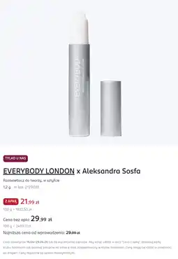 Rossmann EVERYBODY LONDON x Aleksandra Sosfa Rozświetlacz do twarzy, w sztyfcie oferta